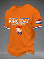 T-shirt met korte mouwen voor heren Koningsdag