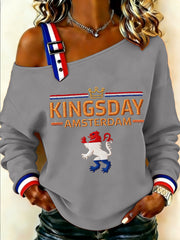 Dames Koningsdag-sweatshirt