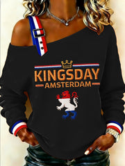 Dames Koningsdag-sweatshirt