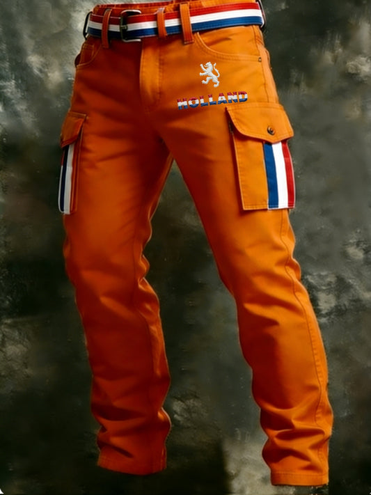 Heren Koninginnedag Casual Werkbroeken