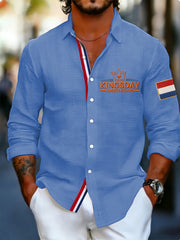 Koningsdag wafelshirt voor heren