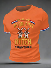 Nederland Proud Print Casual T-shirt voor heren