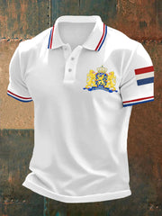 Heren Nederland Vlag Print Casual Top