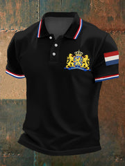Heren Nederland Vlag Print Casual Top