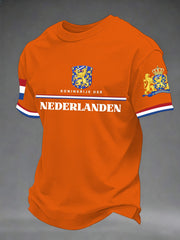 Heren T-shirt met korte mouwen voor Koningsdag