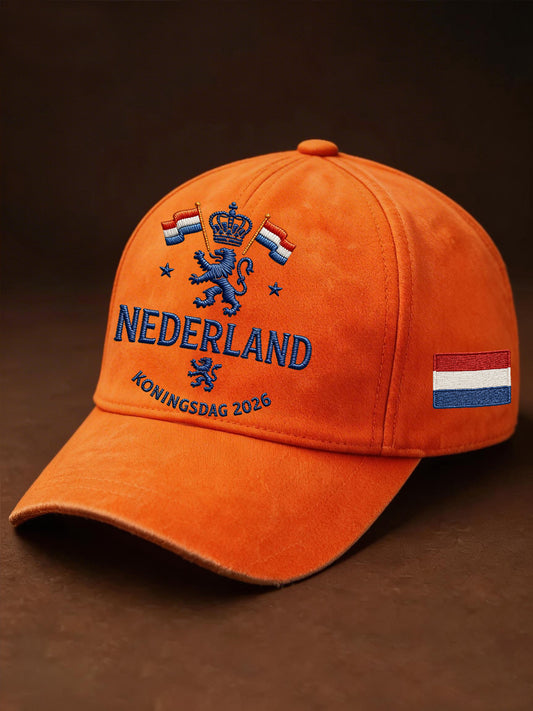 Unisex Koningsdag Nederland hoed met vlagprint