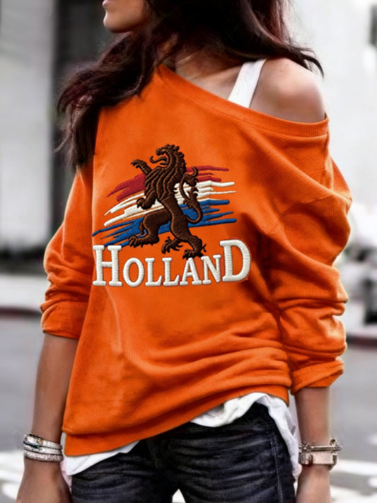 Dames Koningsdag-sweatshirt