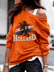 Dames Koningsdag-sweatshirt