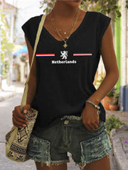 Dameskatoenen T-shirt voor Koningsdag