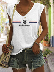 Dameskatoenen T-shirt voor Koningsdag