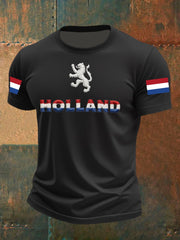 Koningsdag katoenen T-shirt met korte mouwen voor heren