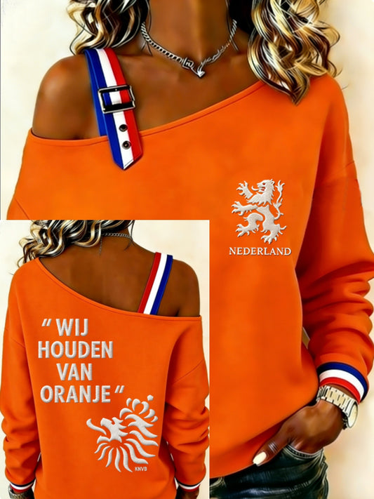 Dames Koningsdag-sweatshirt
