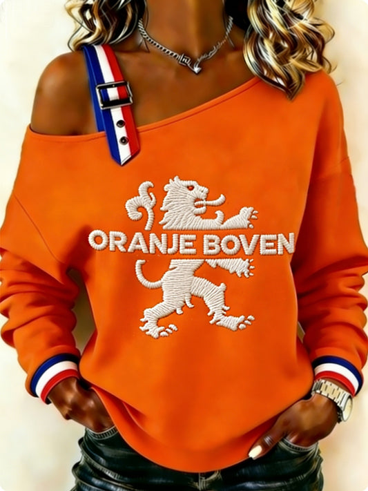 Dames Koningsdag-sweatshirt