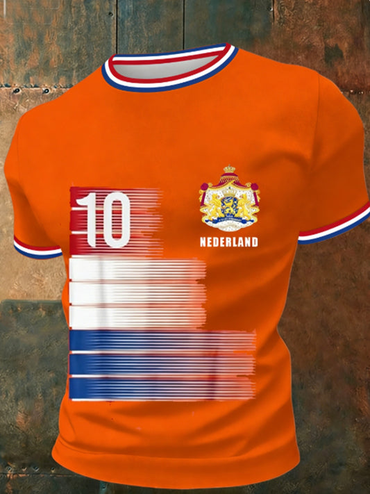 Heren T-shirt met korte mouwen voor Koningsdag