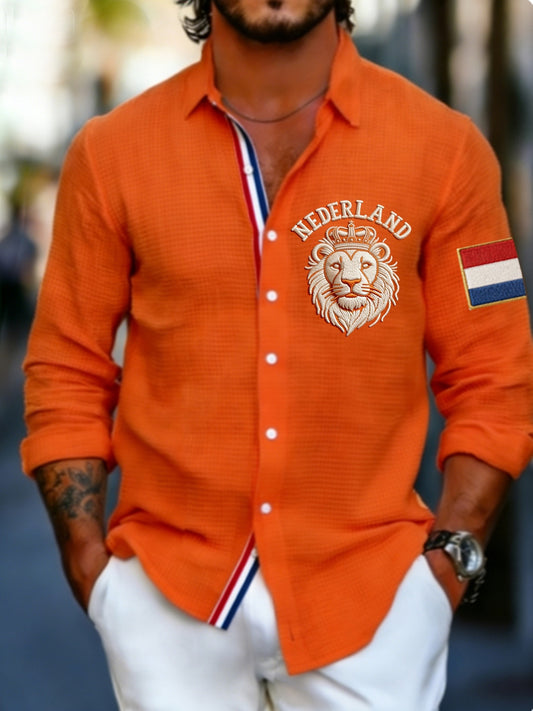 Heren Koningsdag Wafelshirt