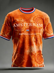 Heren Nederlandse Koningsdag t-shirt met korte mouwen