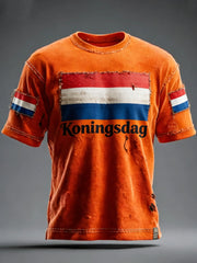 Heren T-shirt met korte mouwen voor Koningsdag