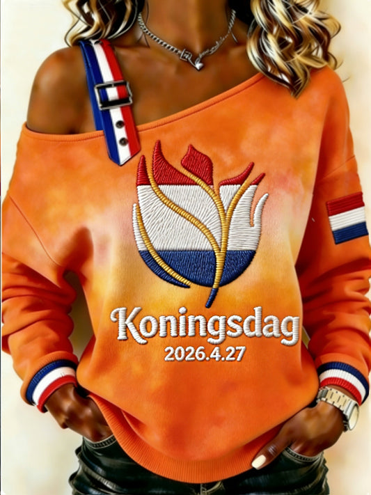 Heren Koningsdag-sweatshirt