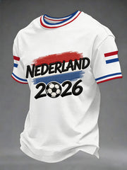 Heren Nederland Voetbal 2026 Print Casual T-shirt