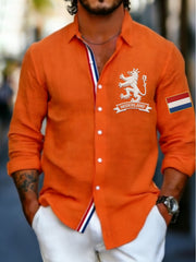 Heren Koningsdag Wafelshirt