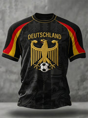 Herren-T-Shirt mit kurzen Ärmeln für deutsche Fußballfans
