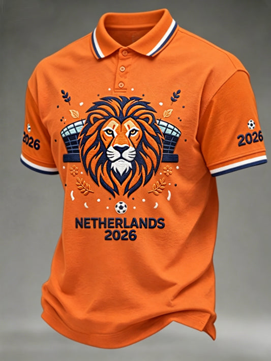 Heren Nederlands voetbalshirt 2026 poloshirt