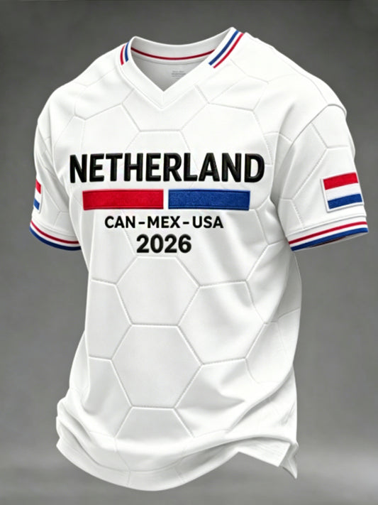 Heren T-shirt met V-hals