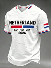 Heren T-shirt met V-hals