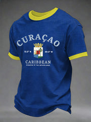 Men's Curaçao Print Casual T-Shirt