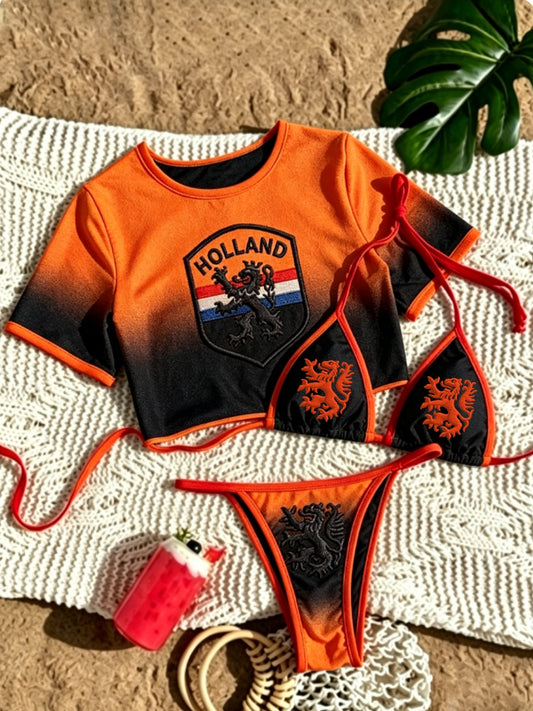 Women's 3-Piece Vacation Bikini Swimsuit Set