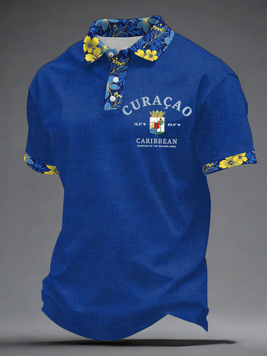 Men's Curaçao Print Casual T-Shirt