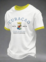 Men's Curaçao Print Casual T-Shirt